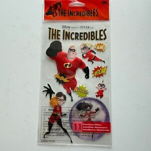 The Incredibles Dimensional Stickers EK Success Jolee's Boutique 11ct Disney